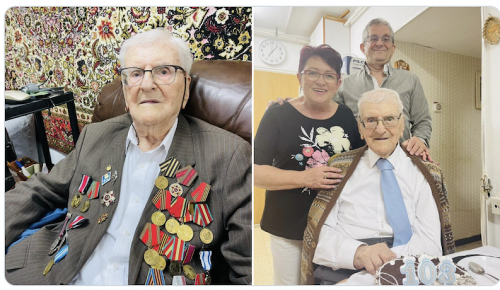 103-летний ветеран из Азербайджана признан в Израиле героем борьбы с фашизмом