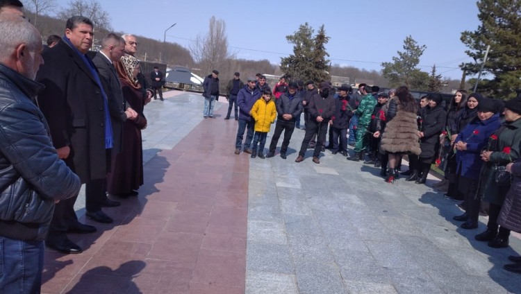 Представители горско-еврейской общины Азербайджана приняли участие в церемонии памяти героев Второй карабахской войны в Гусаре