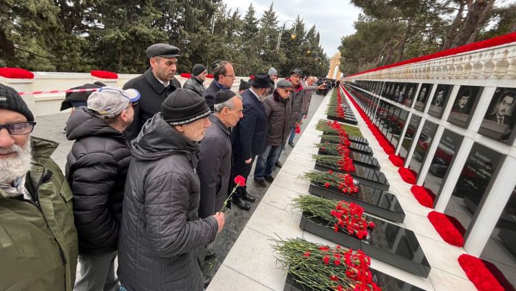 Представители еврейской общины Азербайджана посетили Аллею шехидов
