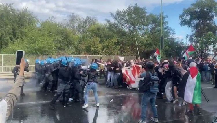 В Турине антиизраильские демонстранты пытались блокировать аэропорт и устроили драку с полицией
