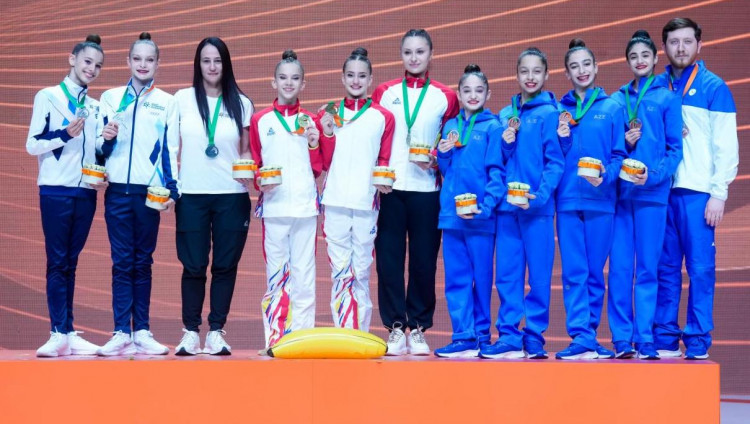 Израильские гимнастки завоевали «бронзу» чемпионата Европы в групповом многоборье