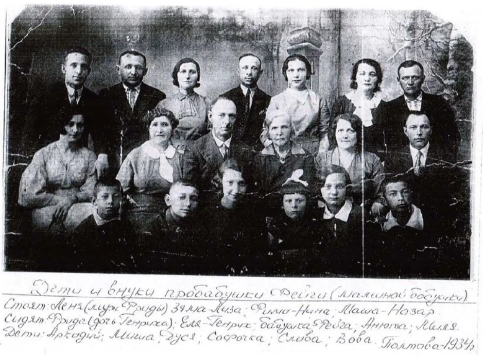 Дети и внуки прабабушки Фейги, маминой бабушки..png