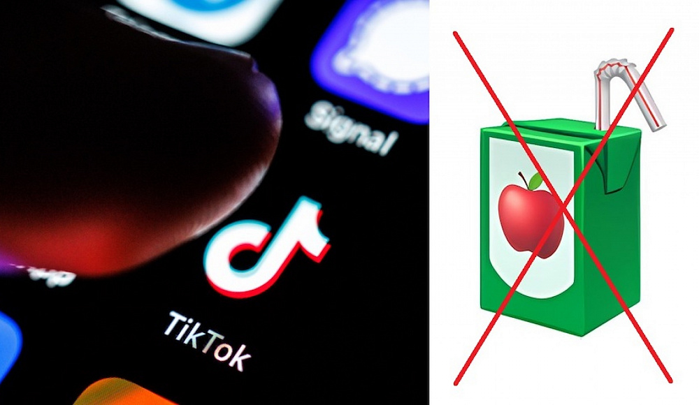 TikTok удаляет комментарии с эмодзи с пачкой яблочного сока из-за антисемитского подтекста