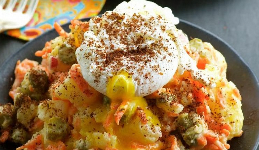 Готовим к Песаху: картофельный салат с яйцом-пашот
